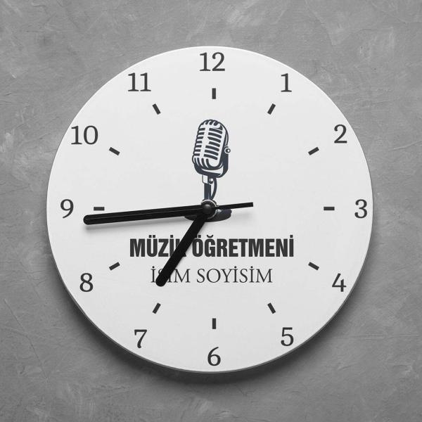 Kişiye Özel Müzik Öğretmeni Duvar Saati