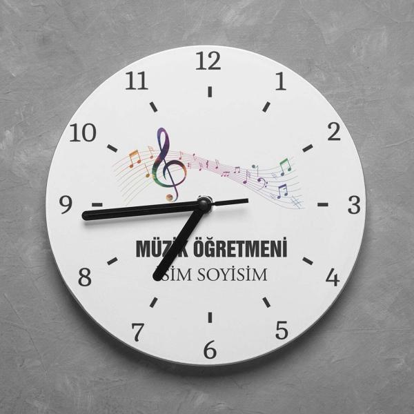 Kişiye Özel Müzik Öğretmeni Duvar Saati