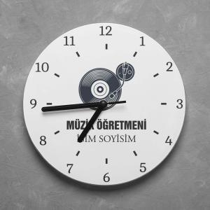Kişiye Özel Müzik Öğretmeni Duvar Saati