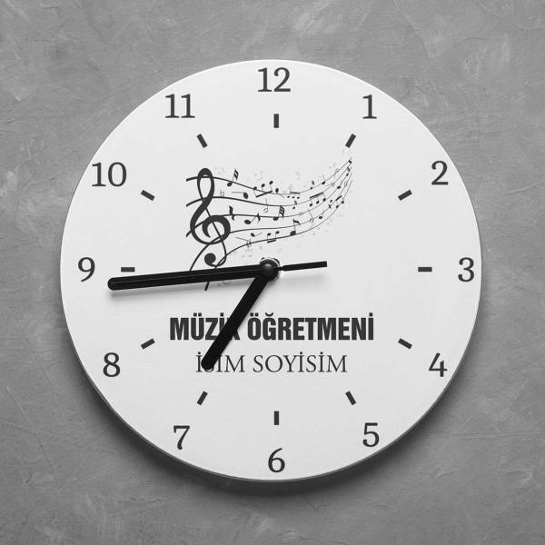 Kişiye Özel Müzik Öğretmeni Duvar Saati