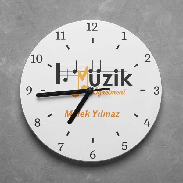 Kişiye Özel Müzik Öğretmeni Duvar Saati