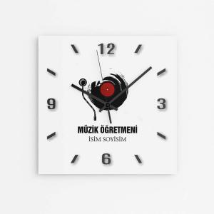 Kişiye Özel Müzik Öğretmeni Duvar Saati