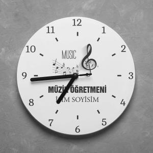 Kişiye Özel Müzik Öğretmeni Duvar Saati