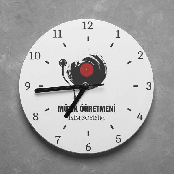 Kişiye Özel Müzik Öğretmeni Duvar Saati