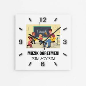 Kişiye Özel Müzik Öğretmeni Duvar Saati