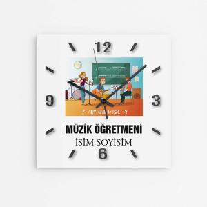 Kişiye Özel Müzik Öğretmeni Duvar Saati