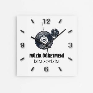 Kişiye Özel Müzik Öğretmeni Duvar Saati