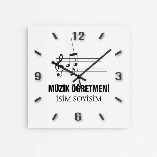 Kişiye Özel Müzik Öğretmeni Duvar Saati