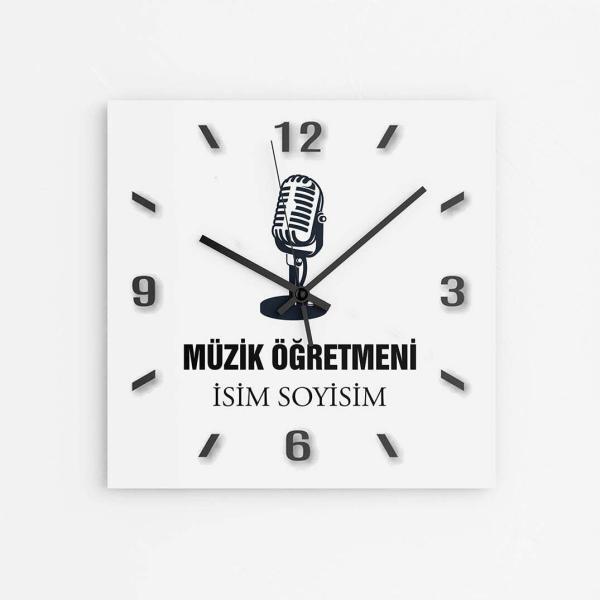 Kişiye Özel Müzik Öğretmeni Duvar Saati