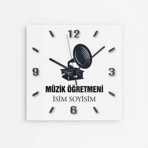 Kişiye Özel Müzik Öğretmeni Duvar Saati