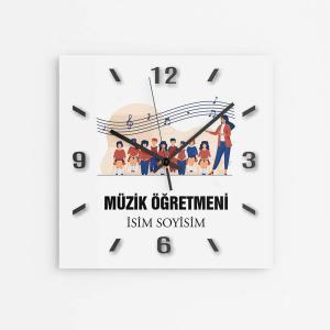 Kişiye Özel Müzik Öğretmeni Duvar Saati