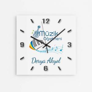 Kişiye Özel Müzik Öğretmeni Duvar Saati