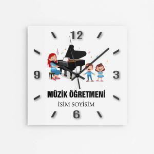 Kişiye Özel Müzik Öğretmeni Duvar Saati