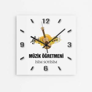 Kişiye Özel Müzik Öğretmeni Duvar Saati