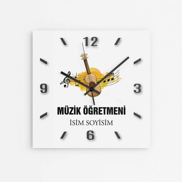 Kişiye Özel Müzik Öğretmeni Duvar Saati