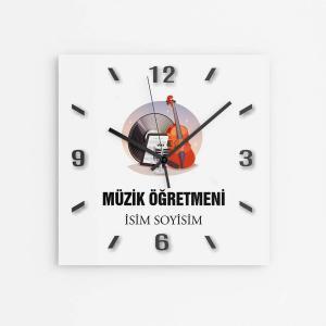 Kişiye Özel Müzik Öğretmeni Duvar Saati