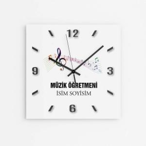 Kişiye Özel Müzik Öğretmeni Duvar Saati