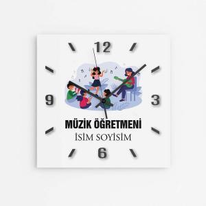Kişiye Özel Müzik Öğretmeni Duvar Saati