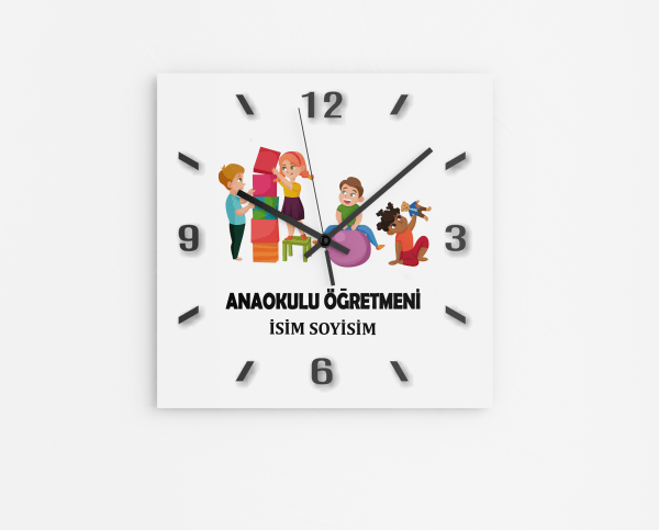 Kişiye Özel Ana Okulu Öğretmeni Duvar Saati Hediyesi