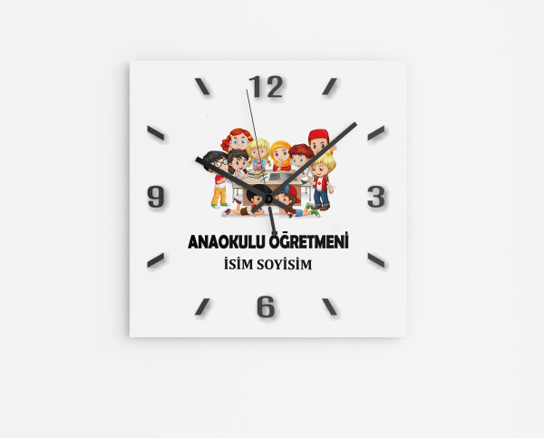 Anaokulu Öğretmenine Hediye Duvar Saati
