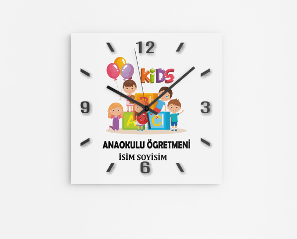 Anaokulu Öğretmeni Duvar Saati