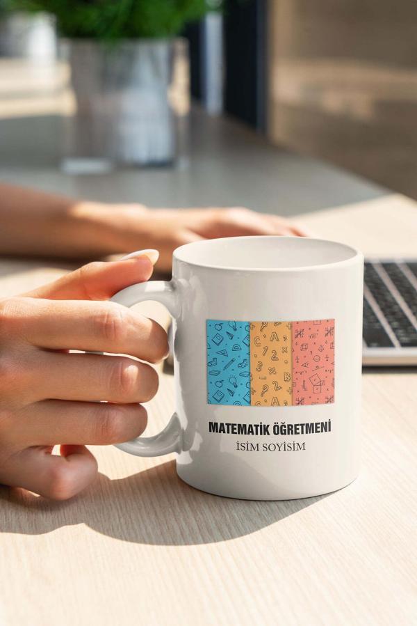 Matematik Öğretmeni Tasarımlı Kupa