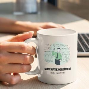 Matematik Öğretmeni Tasarımlı Kupa