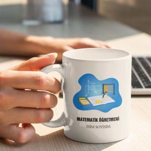 Matematik Öğretmeni Tasarımlı Kupa
