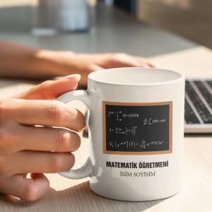 Matematik Öğretmeni Tasarımlı Kupa