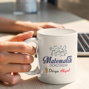Matematik Öğretmeni Tasarımlı Kupa