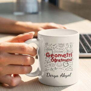 Matematik Öğretmeni Tasarımlı Kupa