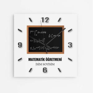Kişiye Özel Matematik Öğretmeni Duvar Saati