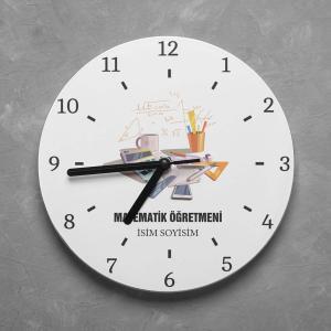 Kişiye Özel Matematik Öğretmeni Duvar Saati