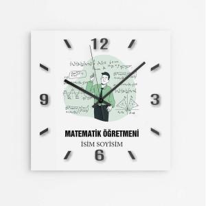 Kişiye Özel Matematik Öğretmeni Duvar Saati