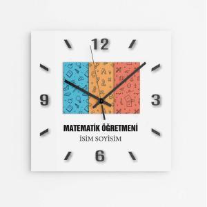 Kişiye Özel Matematik Öğretmeni Duvar Saati