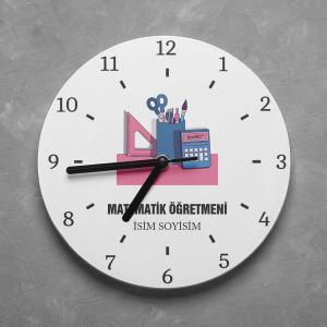 Kişiye Özel Matematik Öğretmeni Duvar Saati