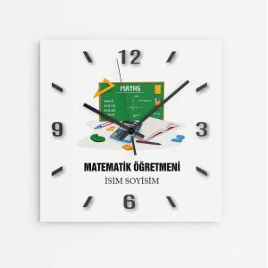 Kişiye Özel Matematik Öğretmeni Duvar Saati