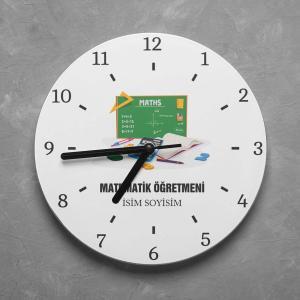 Kişiye Özel Matematik Öğretmeni Duvar Saati