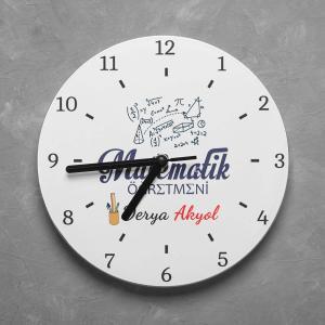 Kişiye Özel Matematik Öğretmeni Duvar Saati