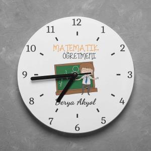 Kişiye Özel Matematik Öğretmeni Duvar Saati