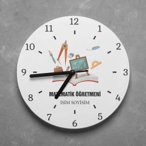 Kişiye Özel Matematik Öğretmeni Duvar Saati