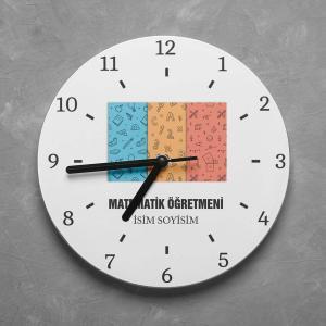 Kişiye Özel Matematik Öğretmeni Duvar Saati