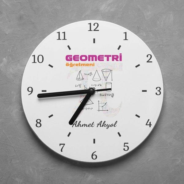 Kişiye Özel Matematik Öğretmeni Duvar Saati