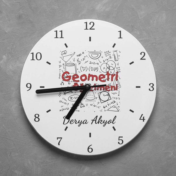 Kişiye Özel Matematik Öğretmeni Duvar Saati