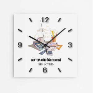 Kişiye Özel Matematik Öğretmeni Duvar Saati