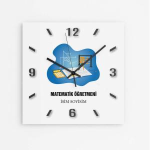 Kişiye Özel Matematik Öğretmeni Duvar Saati