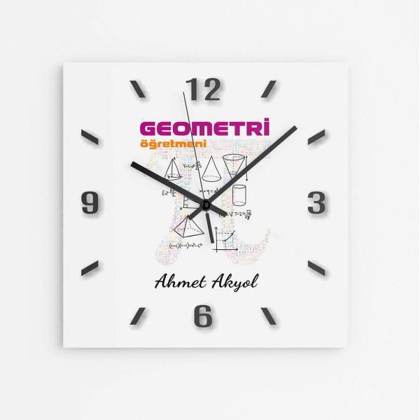 Kişiye Özel Matematik Öğretmeni Duvar Saati