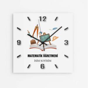 Kişiye Özel Matematik Öğretmeni Duvar Saati