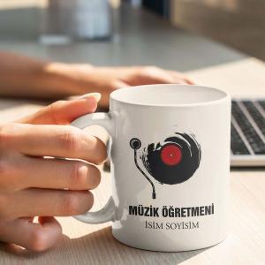 Müzik Öğretmeni Tasarımlı Kupa