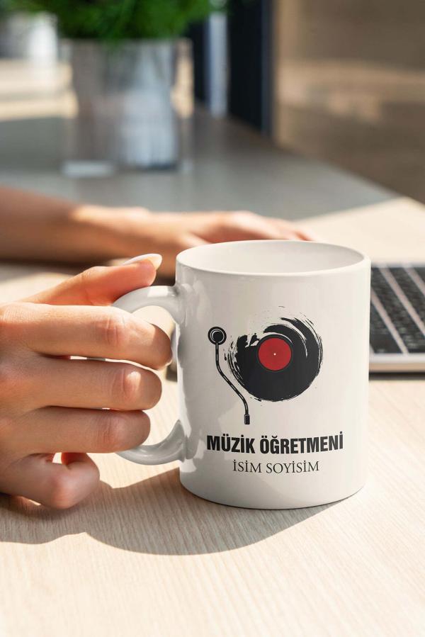 Müzik Öğretmeni Tasarımlı Kupa